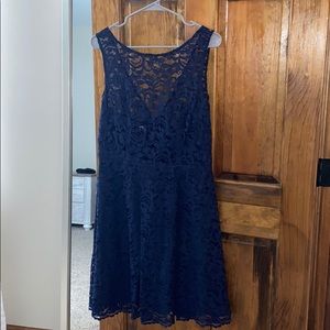 David’s bridal short all over lace dress